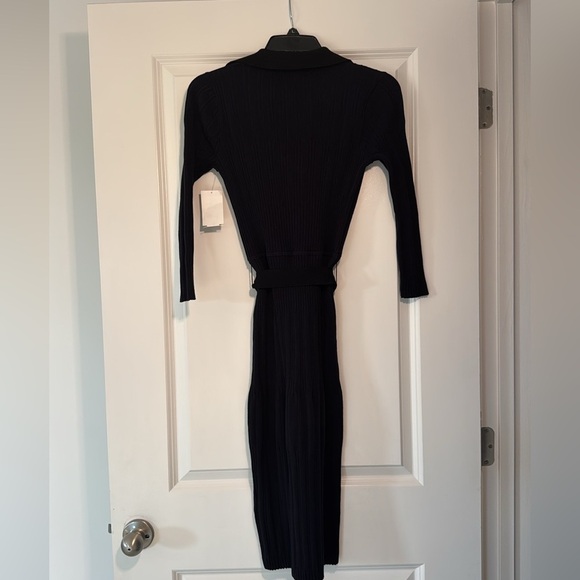 NWOT Eliza J Long Sleeve Polo Sweater Dress. Color: Black Navy. Women’s Size S. - Picture 6 of 8